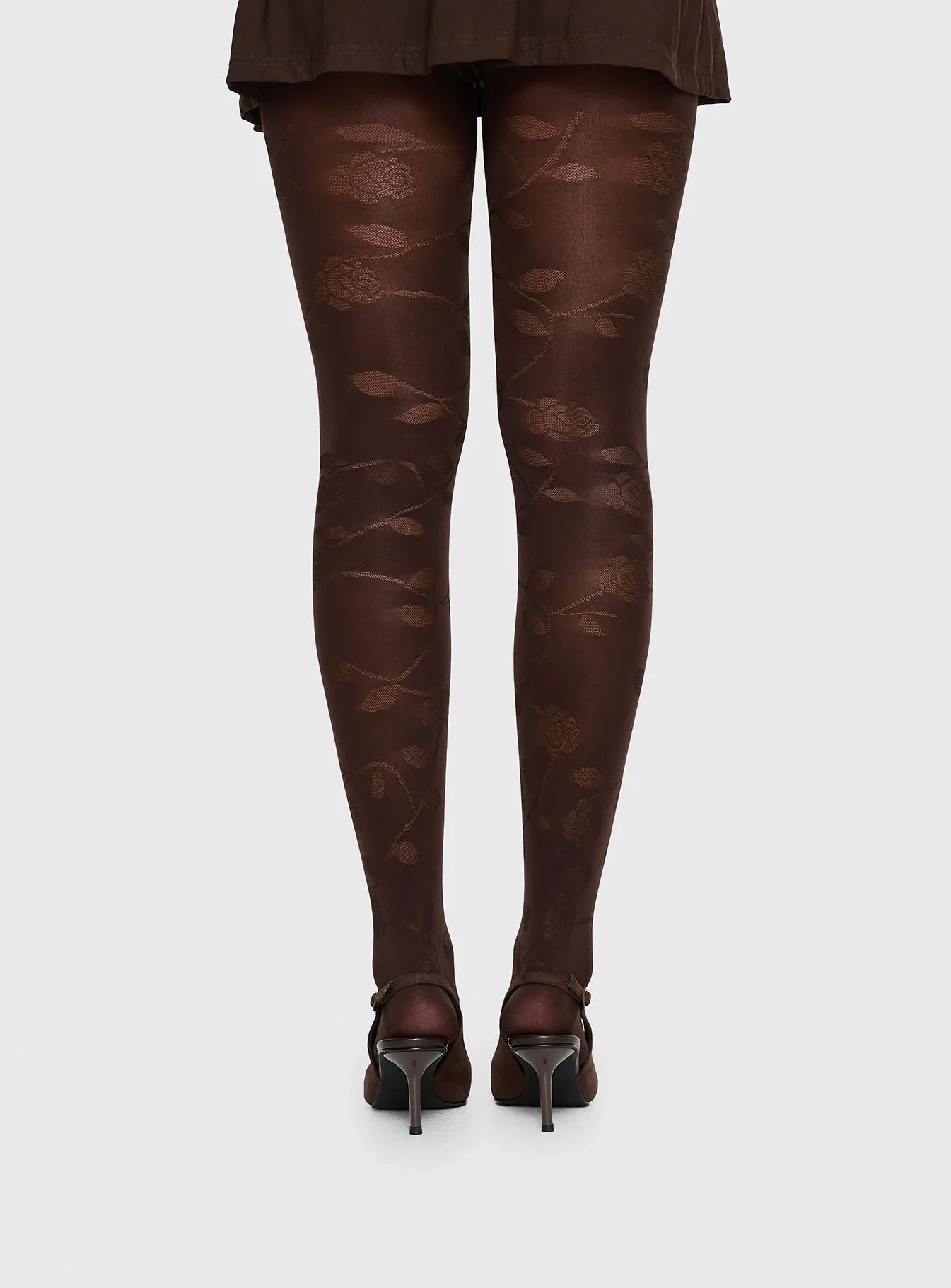Pomeline Floral Tights Brown