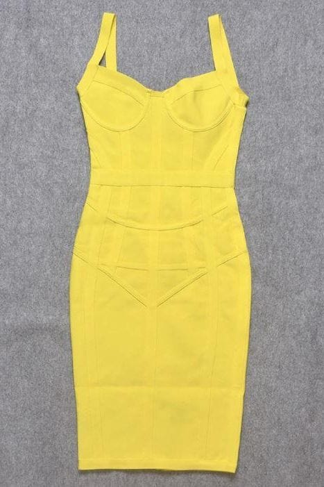 Pip Bandage Corset Dress Sun Yellow Sale