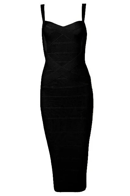 Heidi Bandage Midi Dress Classic Black