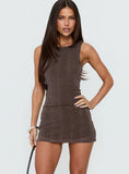 Yumiko Lurex Romper Brown Stripe