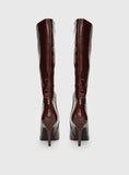 Alexx Knee High Boots Burgundy