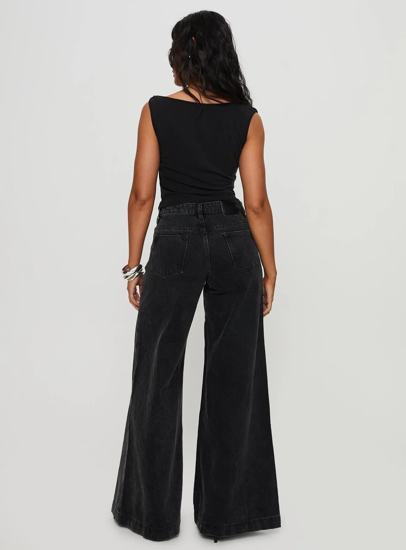 Toby Low Rise Baggy Jeans Charcoal