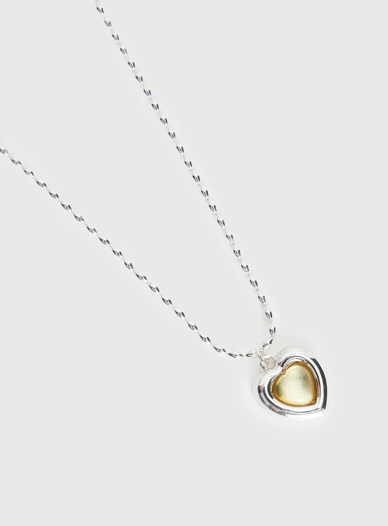 Wishes Granted Dainty Pendant Necklace Silver Yellow
