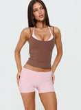 Peak Foldover Micro Shorts Pink