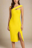 Gianna Bandage Dress Sun Yellow