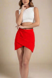 Jay High Waist Bandage Mini Skirt Lipstick Red