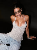 Opaline Sequin Cami Top Silver