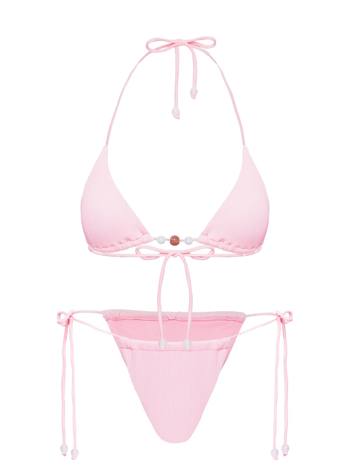 Saide Tie Side Bikini Bottoms Pink