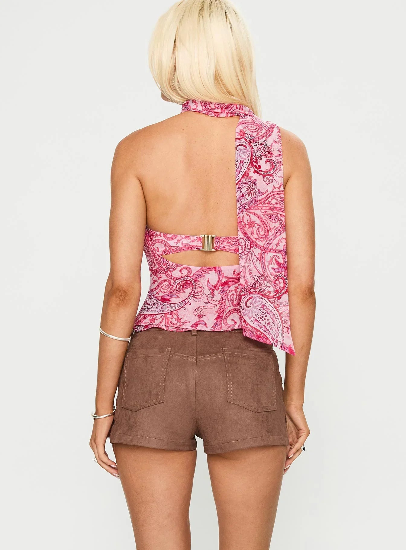 Hendrick Faux Suede Short Brown