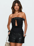 Jalyne Strapless Belted Top Black