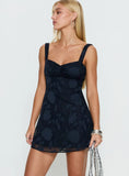 Mcbeath Mini Dress Navy Burnout