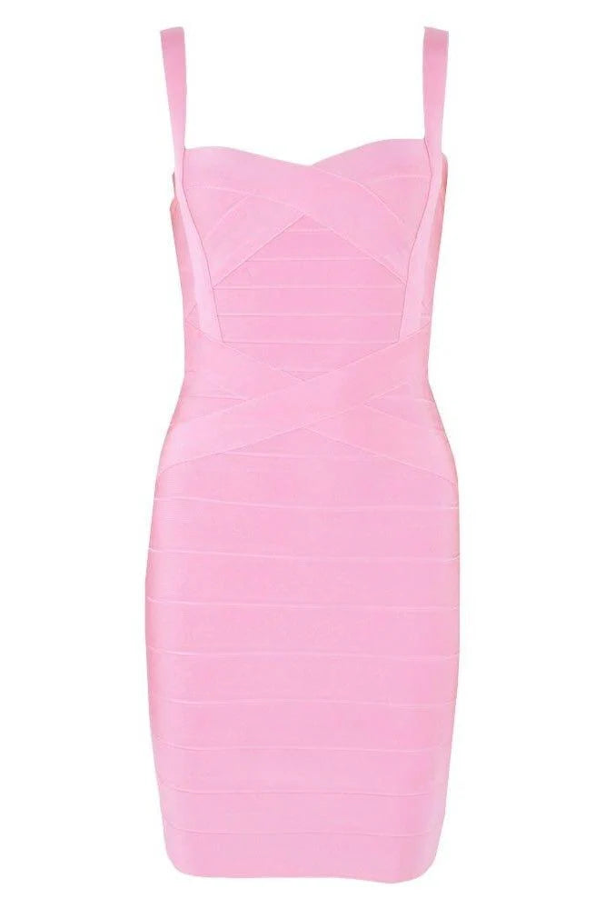 Heidi Bandage Mini Dress Dusty Pink