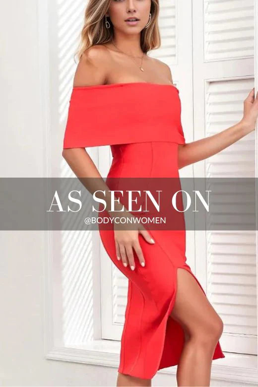 Kristina Bodycon Dress Dress Lipstick Red Sale
