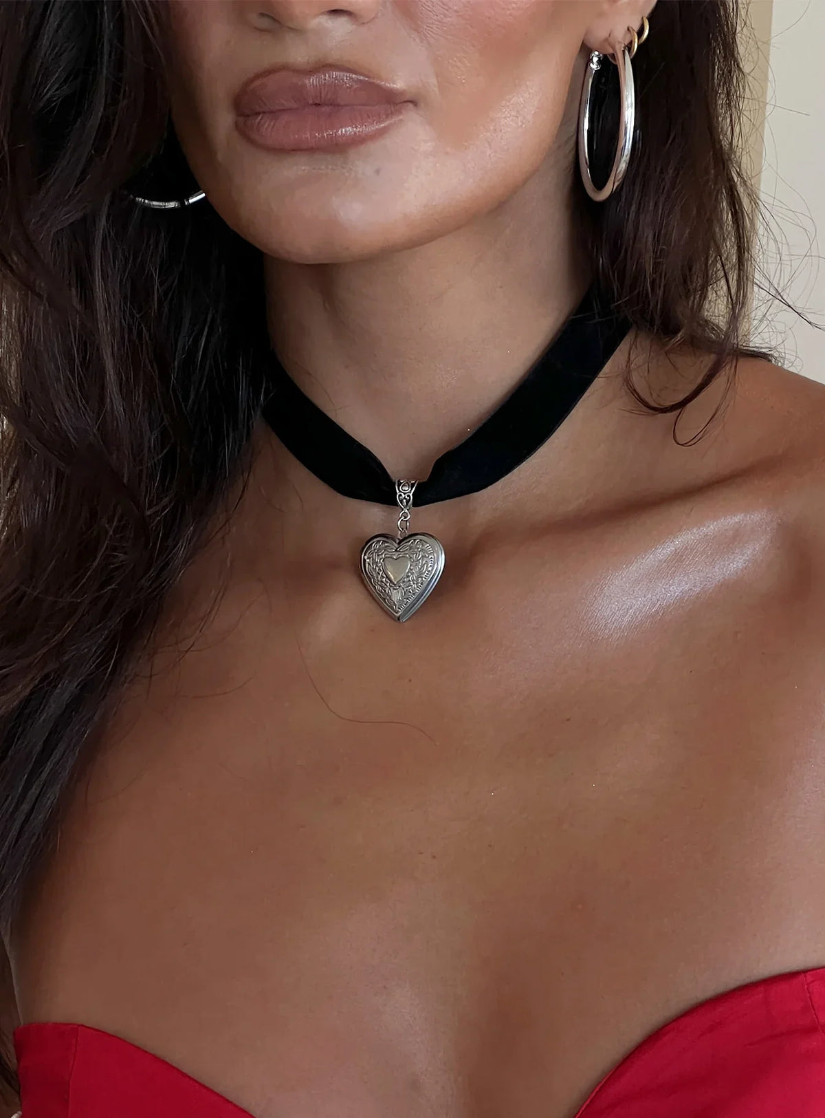 Laike Pendant Necklace Black Silver