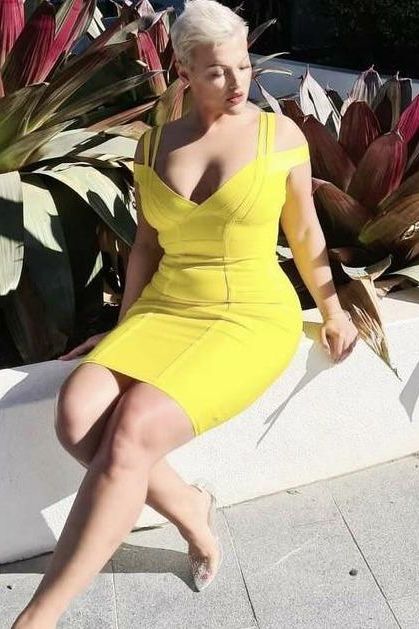 Sia Bandage Dress White Pearl