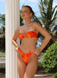 Calbira Cheeky Bikini Bottoms Orange Hibiscus