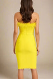Erin Bandage Dress Sun Yellow