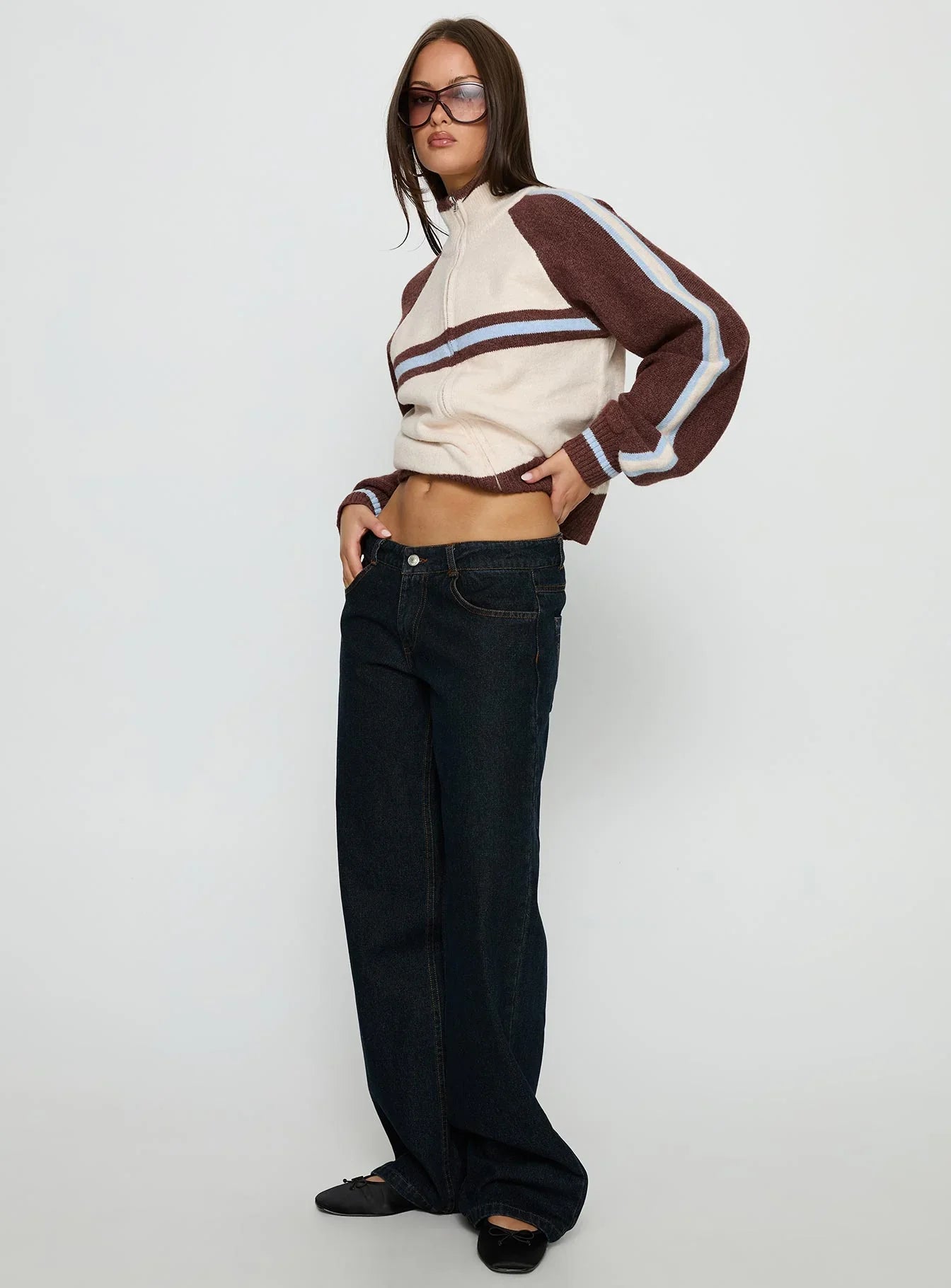Korinne Low Rise Baggy Jeans Indigo