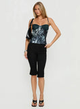 Cacy Cami Top Navy Floral