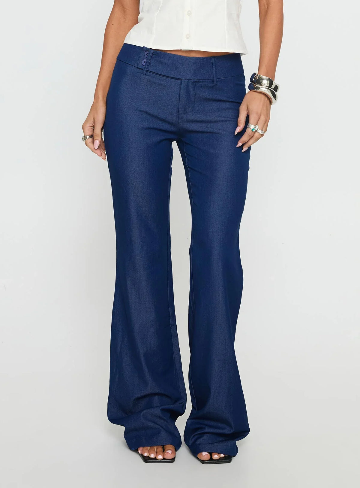 Kinkirk Flared Pants Chambray