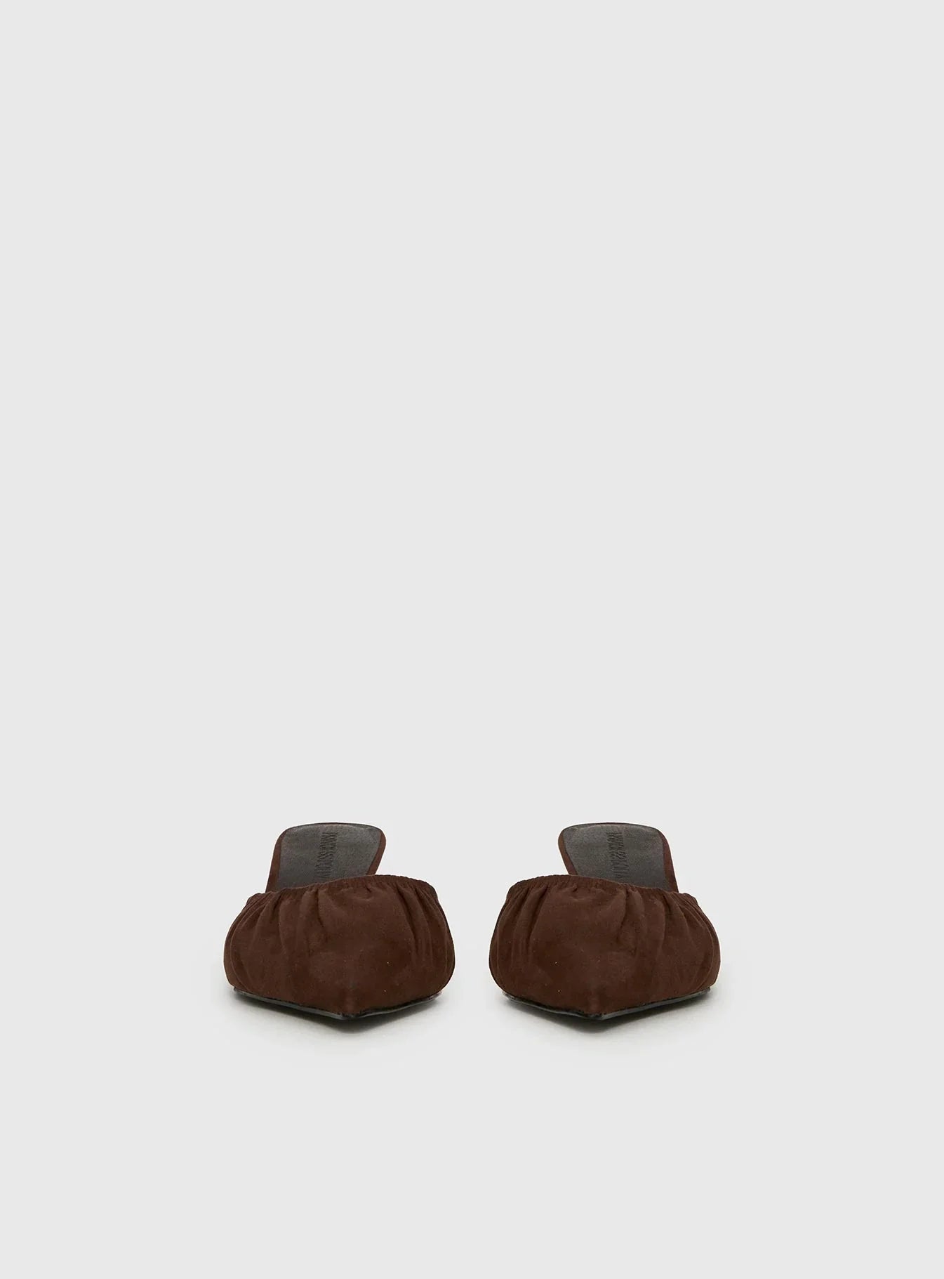 Admiration Pointed Toe Faux Suede Heels Brown