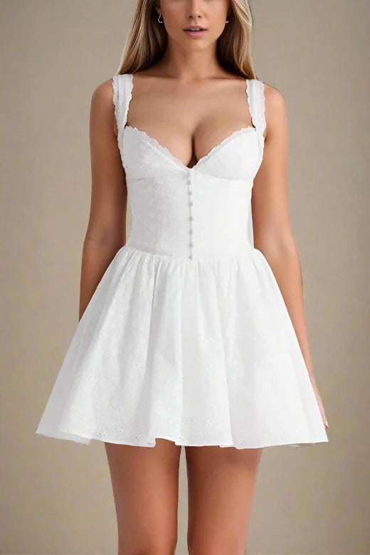 Mari Bodycon Mini Dress White Pearl Sale