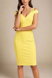 Sia Bandage Dress Sun Yellow