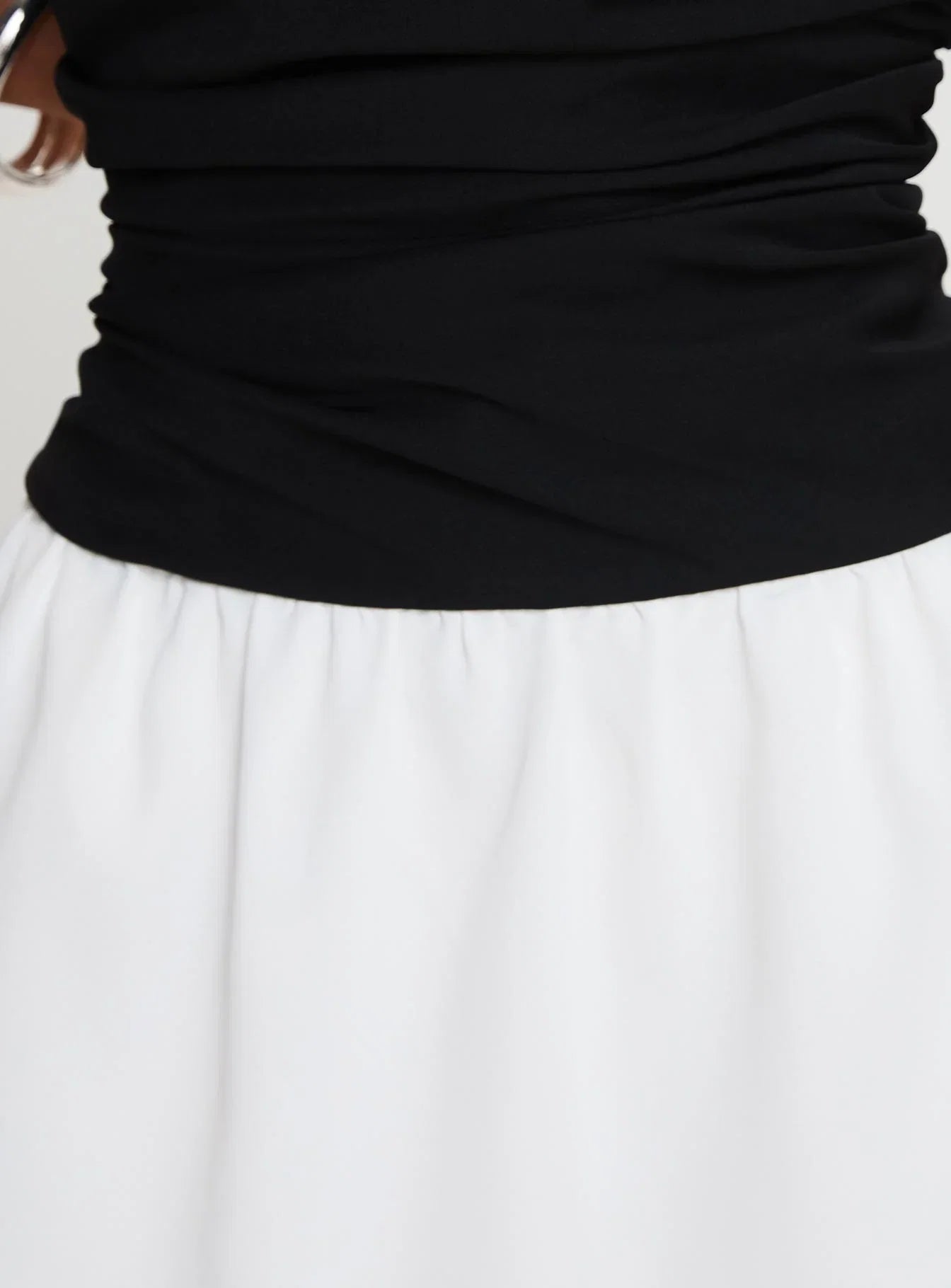 First Impressions Strapless Mini Dress Black White