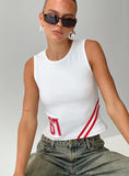 Fast 67 Tank Top White Red