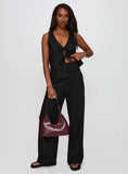 Elegance Tie Front Set Black