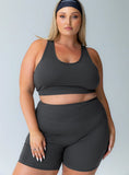 Conquer Activewear Shorts Grey Curve