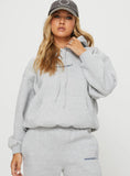 Princess Polly Hooded Sweatshirt Bubble Text Grey Marle Slate