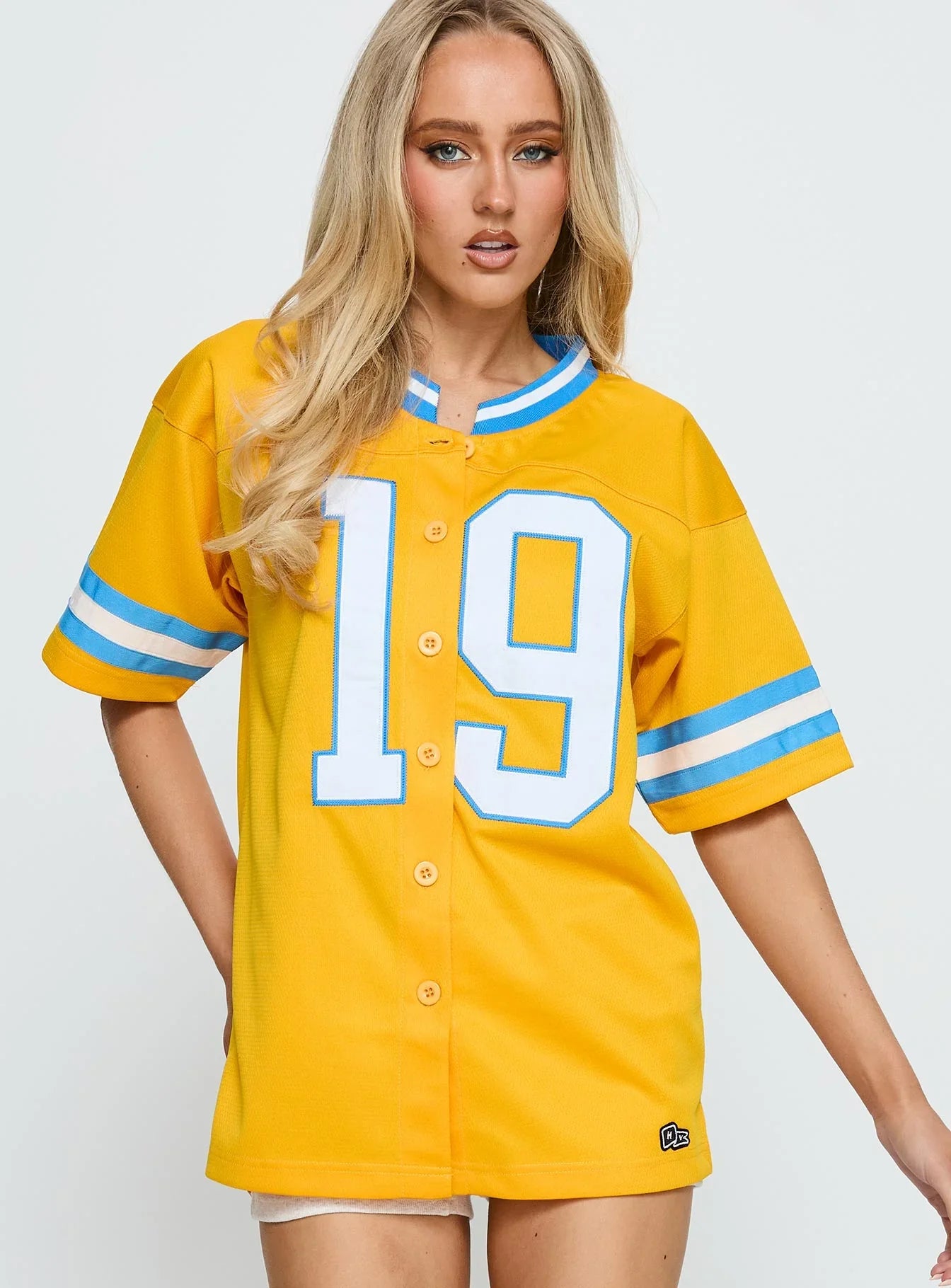 UCLA Football Button Down Jersey Gold