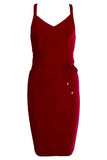 Bek Bandage Dress Red Wine