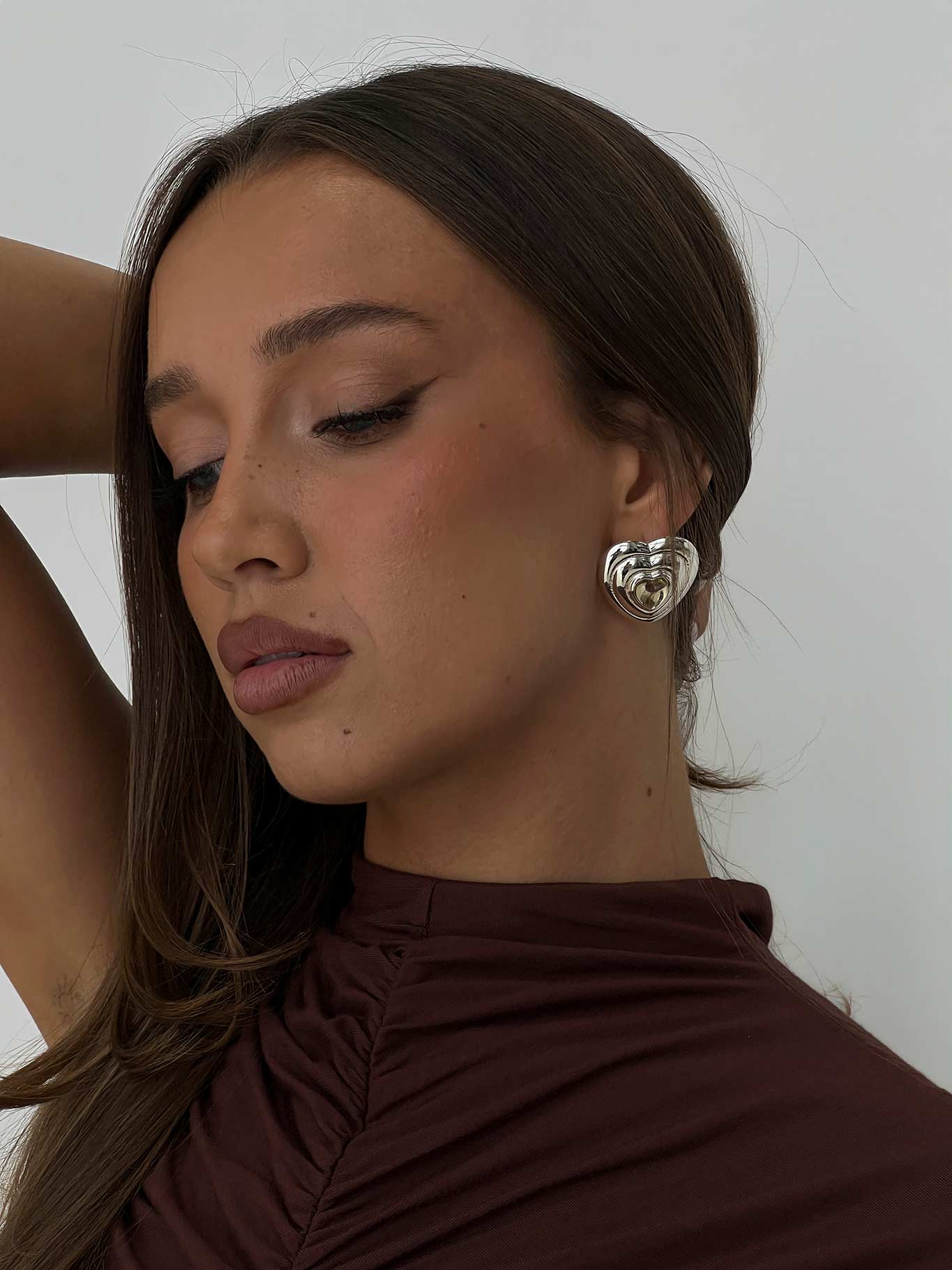 Missouri Stud Earrings Silver Butter