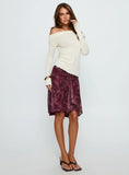 Monna Wide Neck Long Sleeve Top Cream