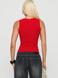 Lose Your Number High Neck Top Red