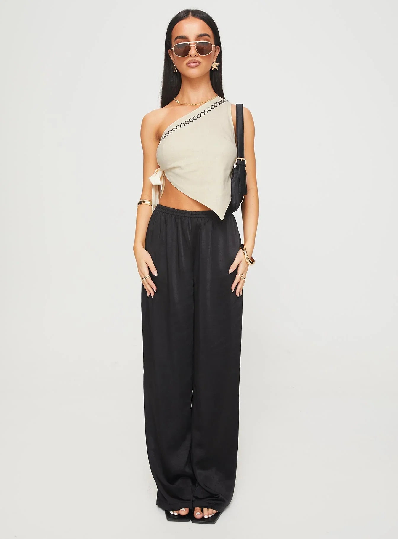 Frankle Top Cream black
