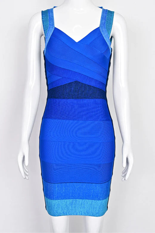 Portia Bandage Mini Dress Royal Blue