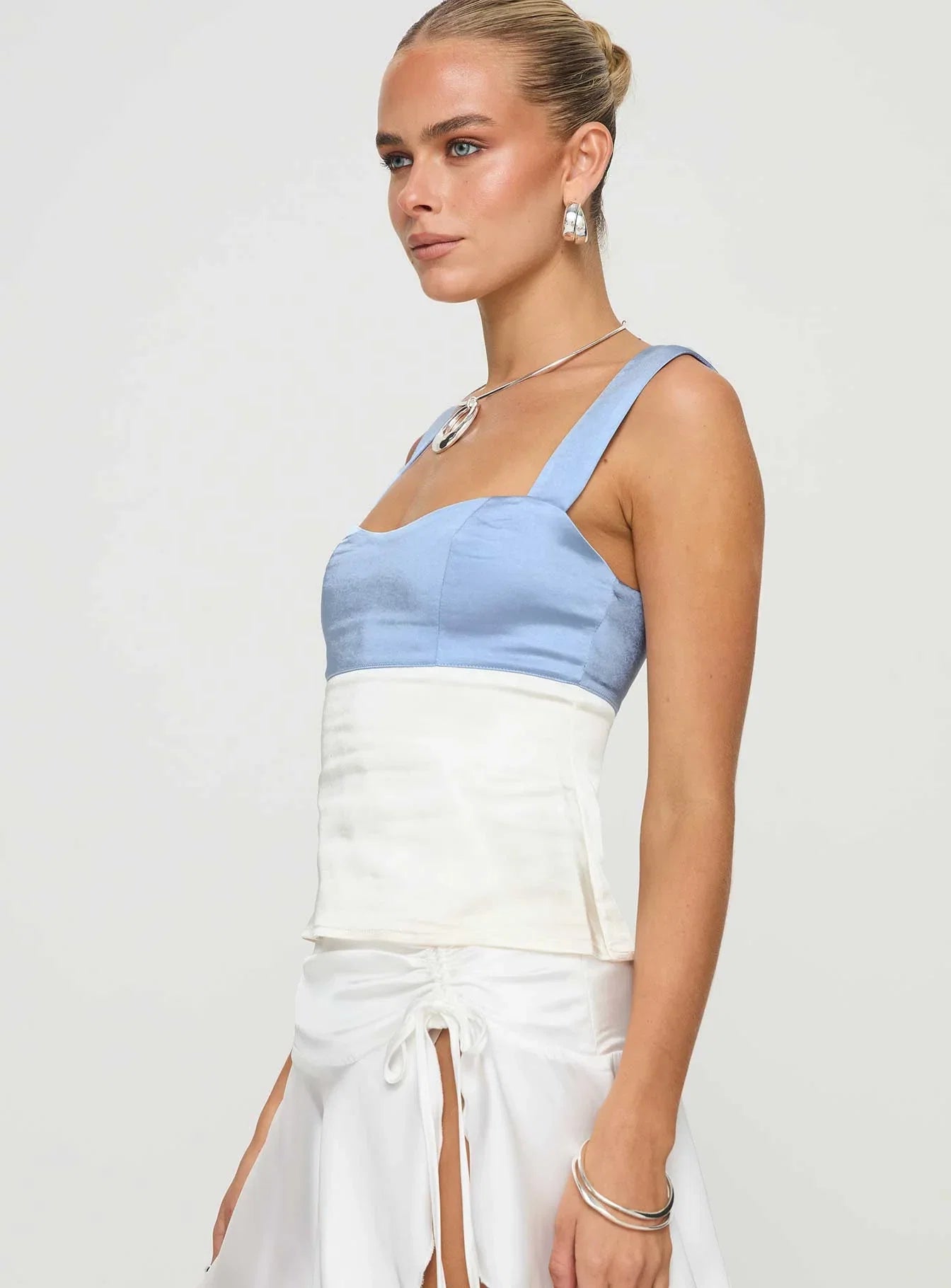 Chantell Top Blue White