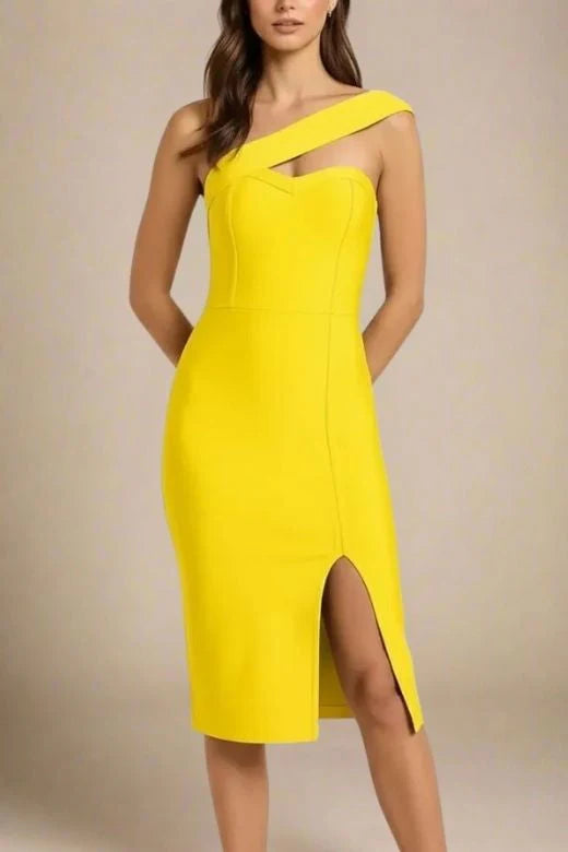 Gianna Bandage Dress Sun Yellow