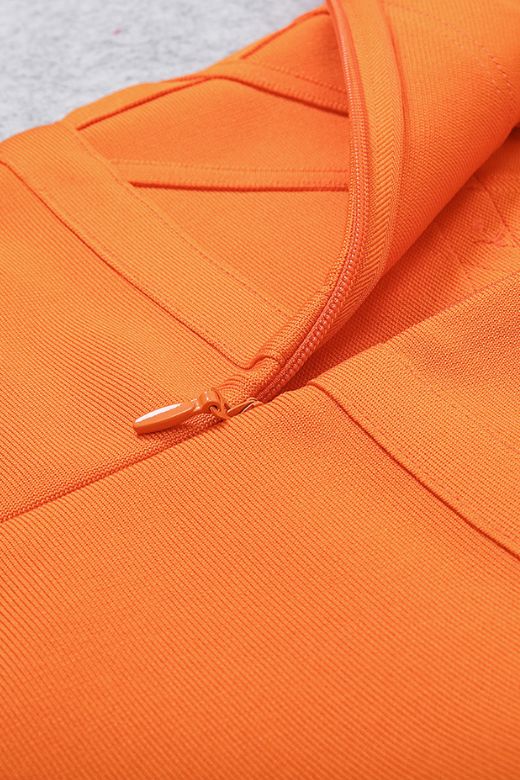 Leo Bandage Midi Dress Apricot Orange Sale