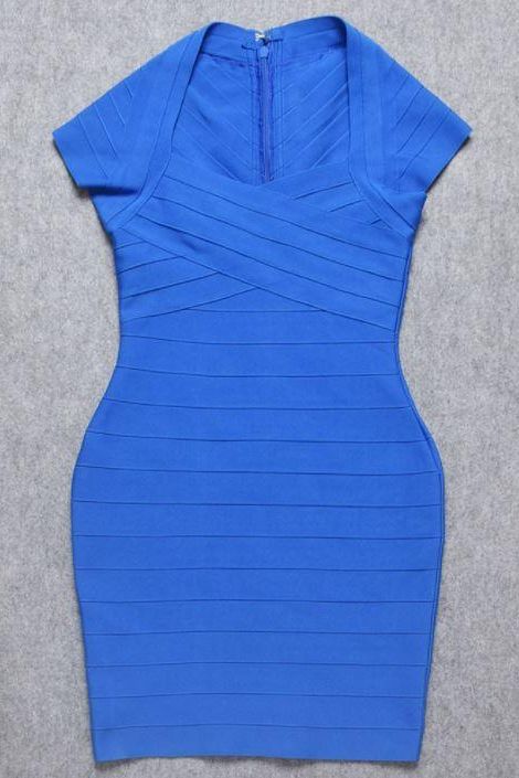 Miranda Bandage Mini Dress Royal Blue