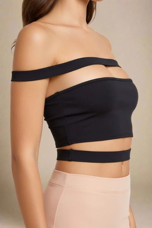 Lexia Bandage Top and Midi Skirt Set Classic Black