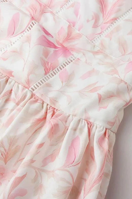 Tasmin Midi Dress Pink Print