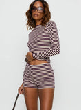 Caprise Micro Shorts Purple Stripe