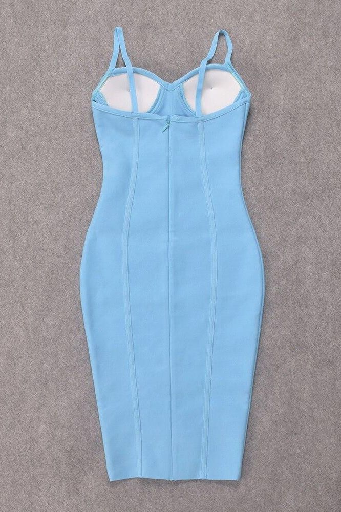 Abi Bandage Dress Sky Blue