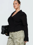 Elowenn Long Sleeve Top Black Curve