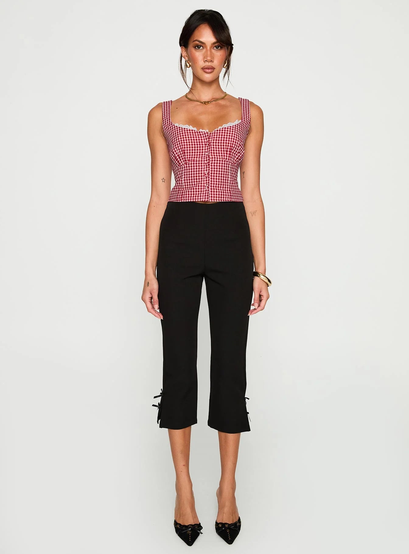 Bruncheon Top Red White