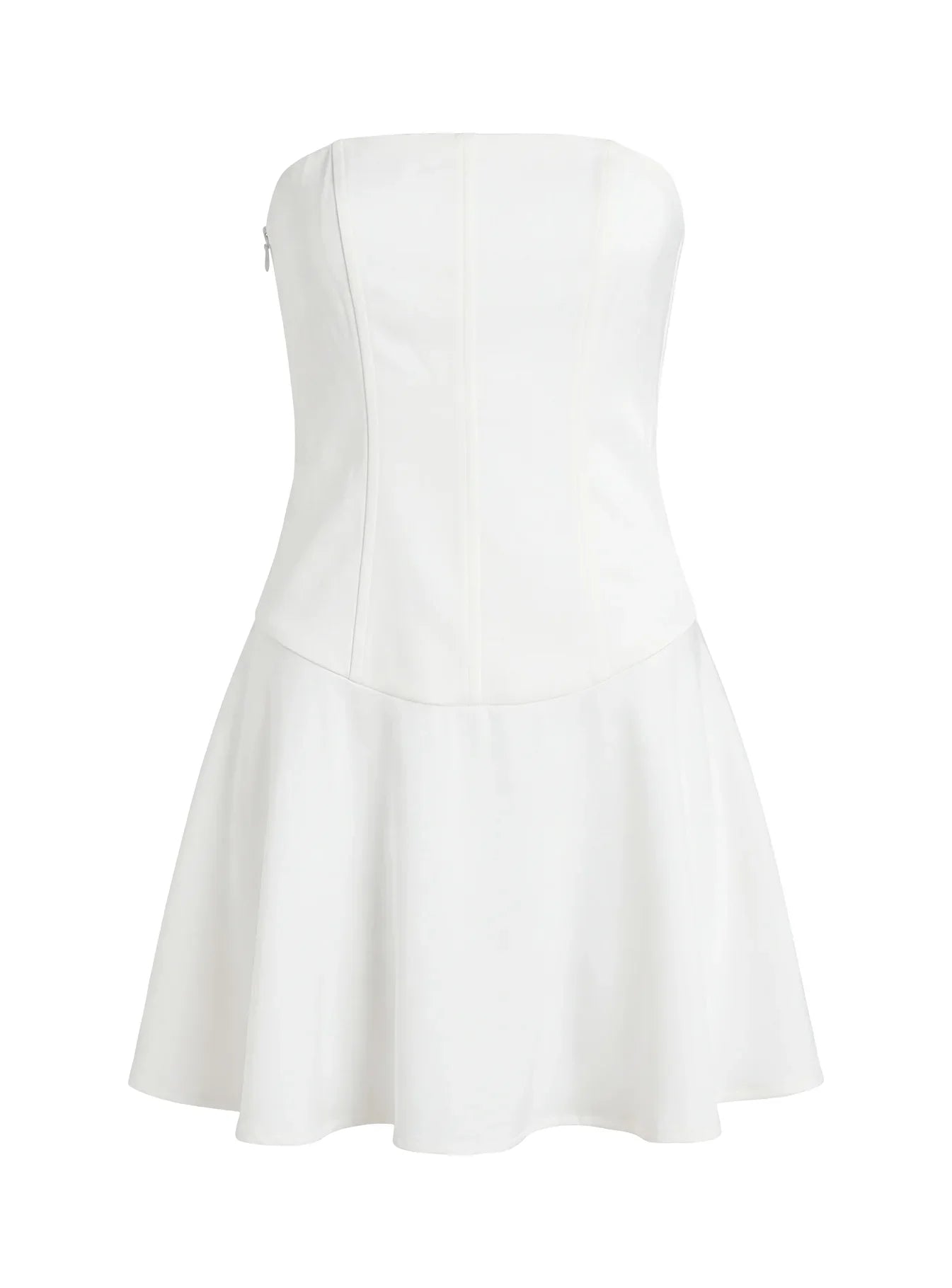 Natalisa Strapless Corset Mini Dress White